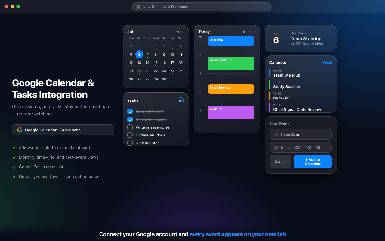 Google Calendar integration